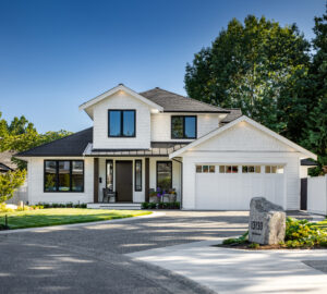 White exterior home, home renovation, Surrey, BC.
